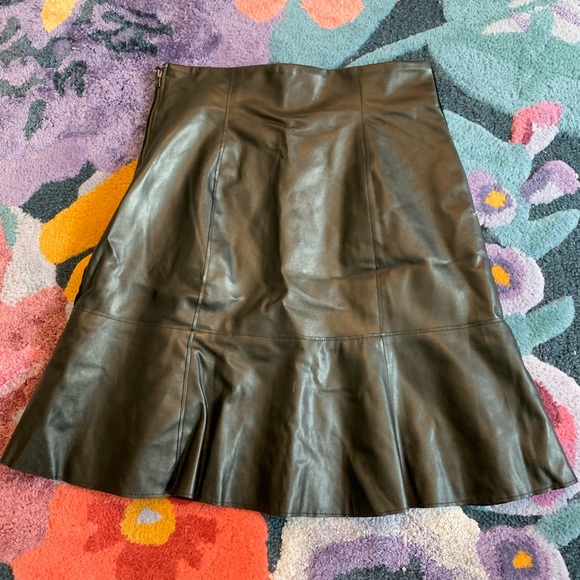 Plenty By Tracy Reese Pleated Leather Skirt - Picture 4 of 7
